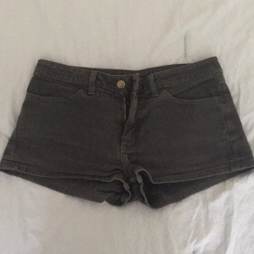 American Apparel Grey Denim Shorts